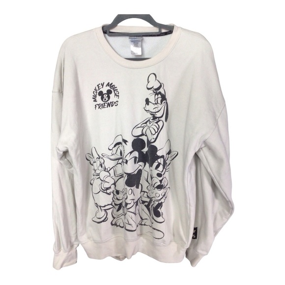 Disney Tops - Disney Mickey and Friends Cream Sweatshirt size XL